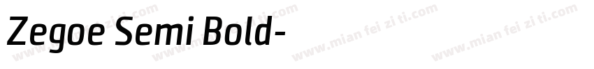 Zegoe Semi Bold字体转换
